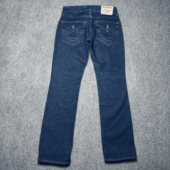 True Religion Straight Flap Blue Jeans 31x33 - Picture 4 of 9